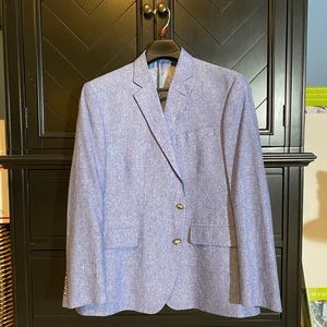 Stafford blue linen sport coat- signature classic fit 44short